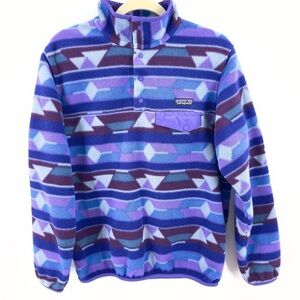 Patagonia Fleece Womens Medium Synchilla Snap T Aztec Southwest Gorp Colorful
